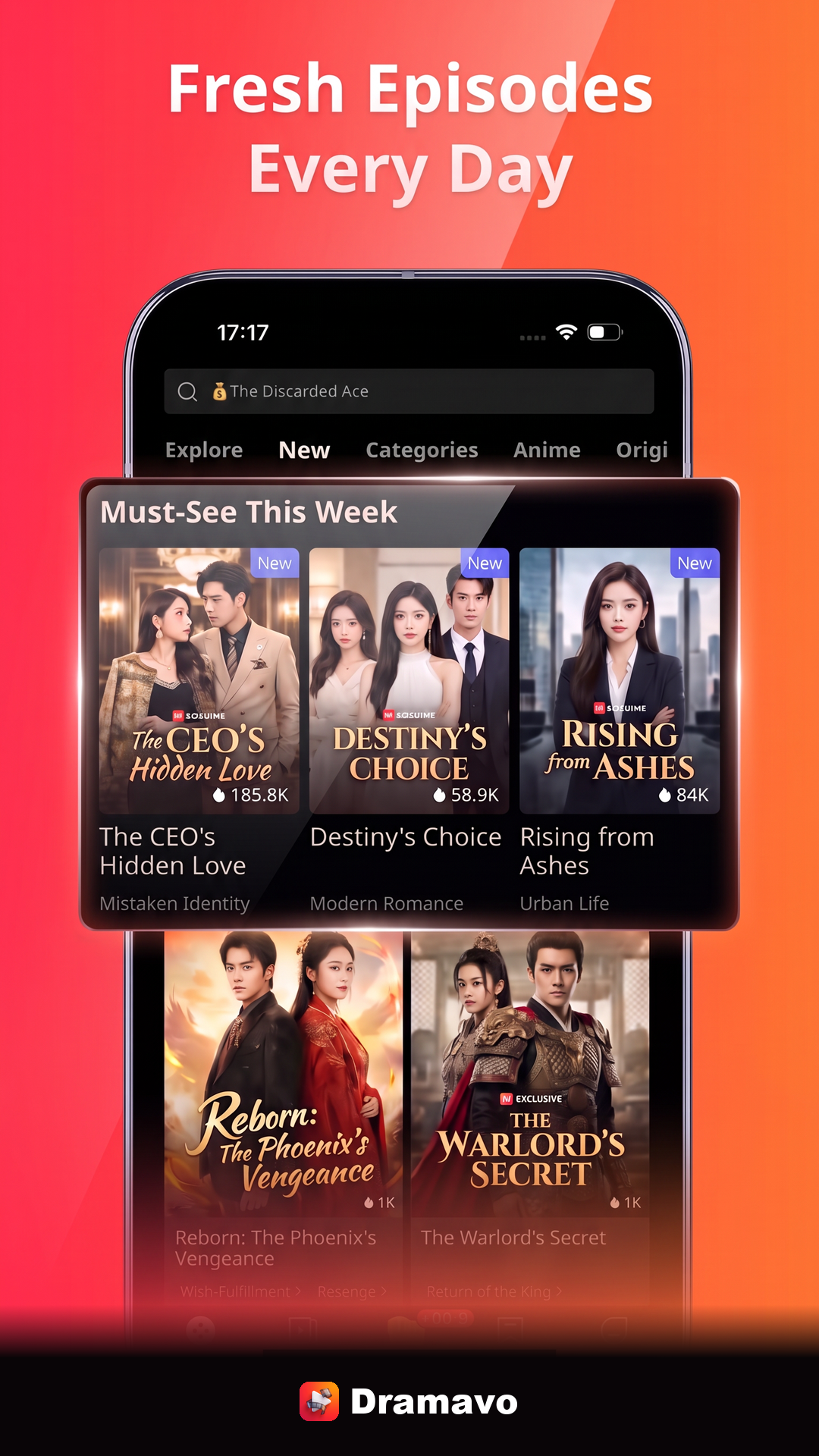 Dramavo screen